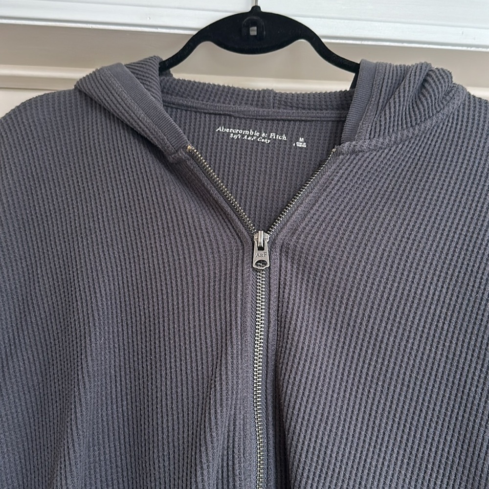 Soft A&F Cozy Waffle Zip Up - Picture 2 of 5